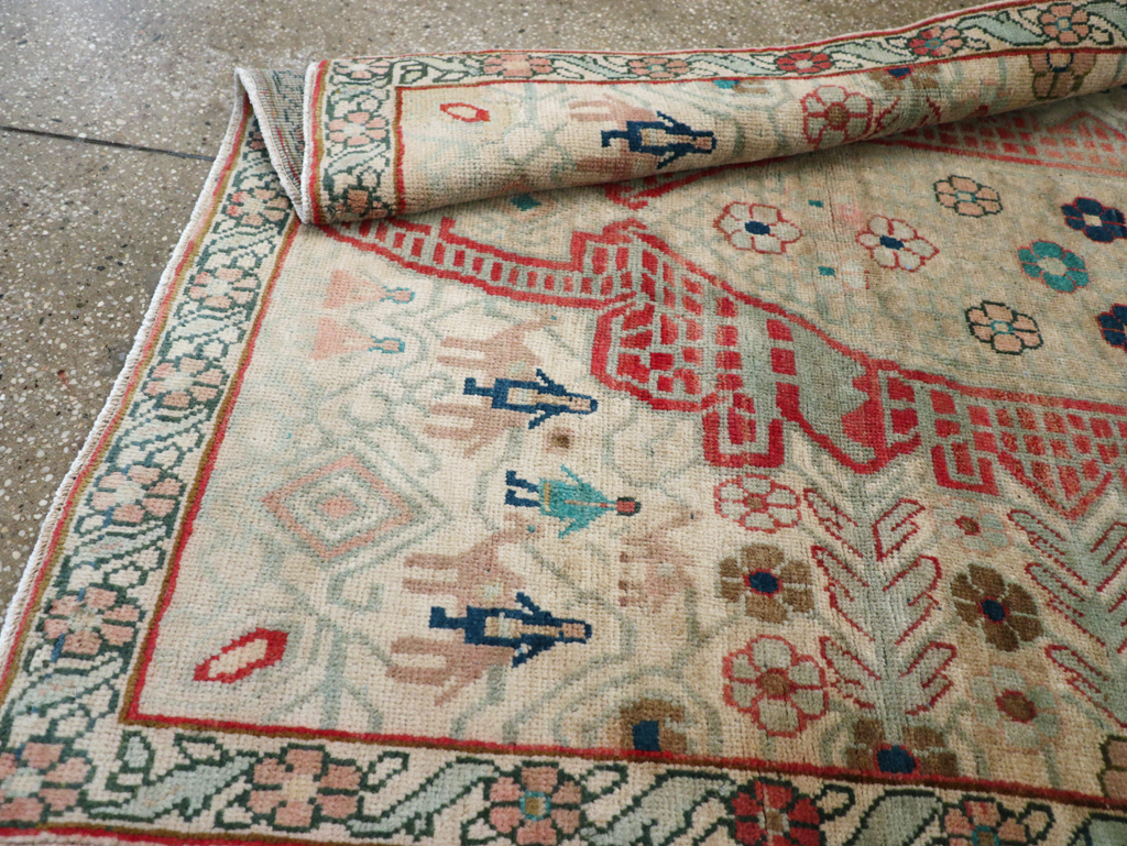 Vintage Persian Mahal Carpet, No.28302 - Galerie Shabab