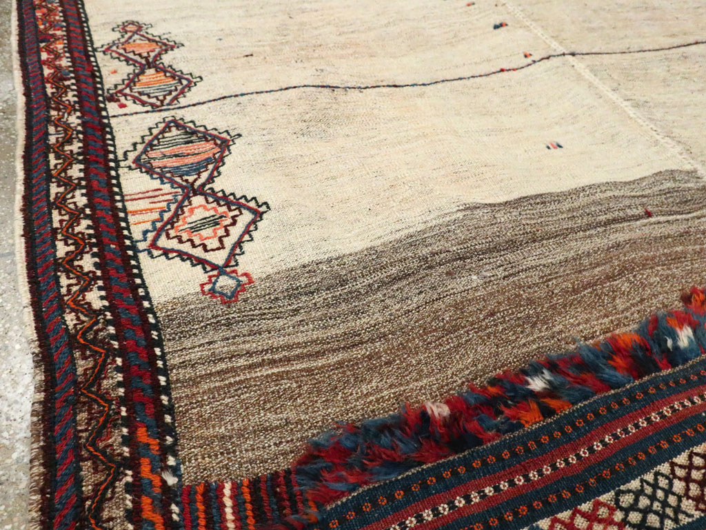 Vintage Persian Chaharmahal Bakhtiari Tacheh Flatweave Kilim, No.28306 - Galerie Shabab