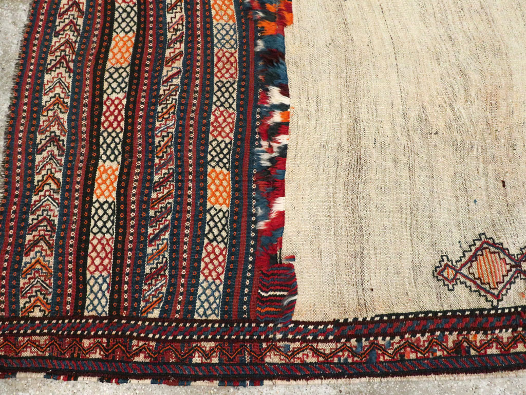Vintage Persian Chaharmahal Bakhtiari Tacheh Flatweave Kilim, No.28306 - Galerie Shabab