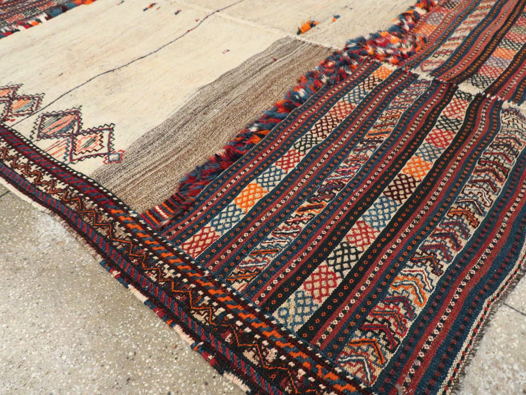 Vintage Persian Chaharmahal Bakhtiari Tacheh Flatweave Kilim, No.28306 - Galerie Shabab