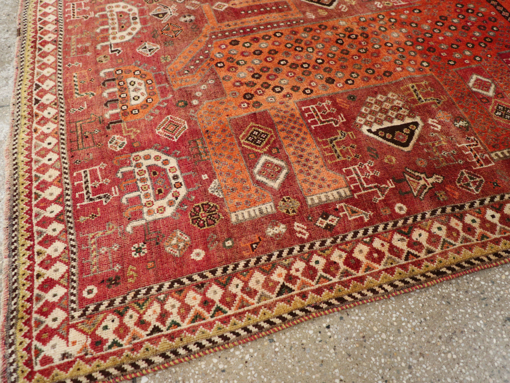 Vintage Persian Pictorial Gabbeh Rug, No.28311 - Galerie Shabab