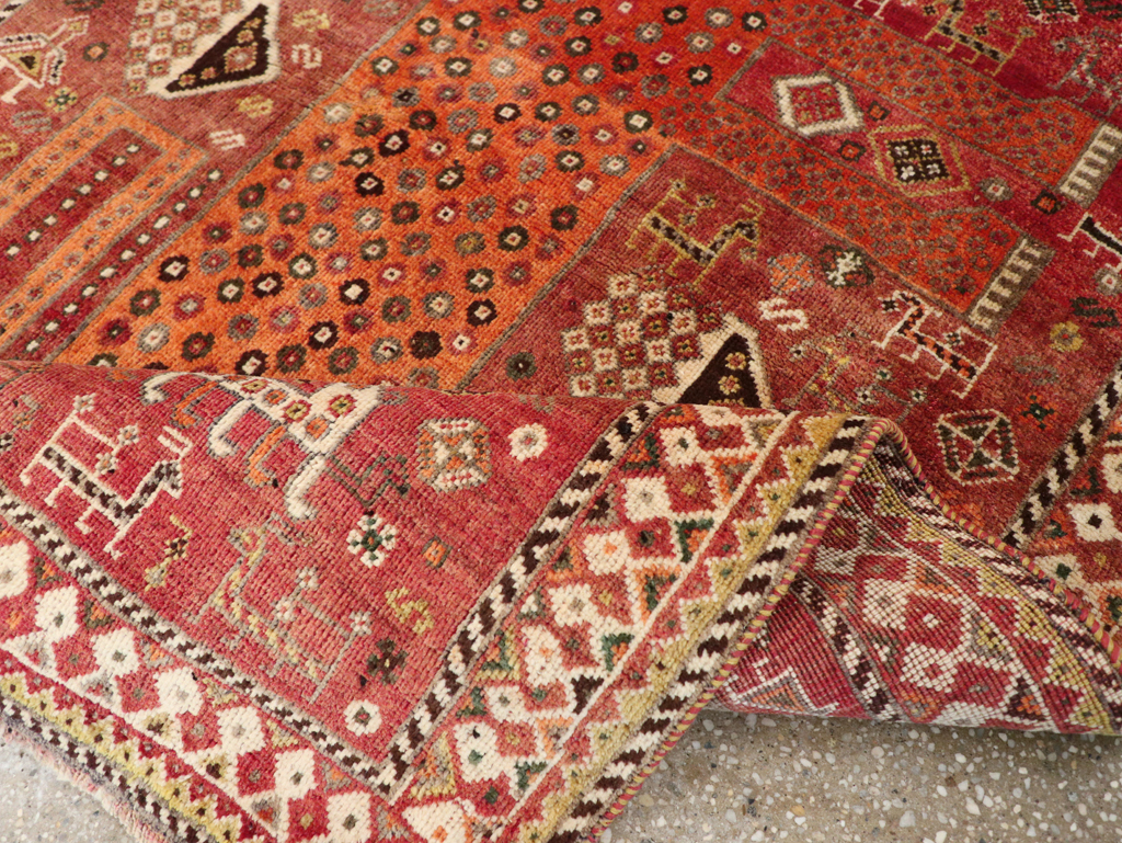 Vintage Persian Pictorial Gabbeh Rug, No.28311 - Galerie Shabab