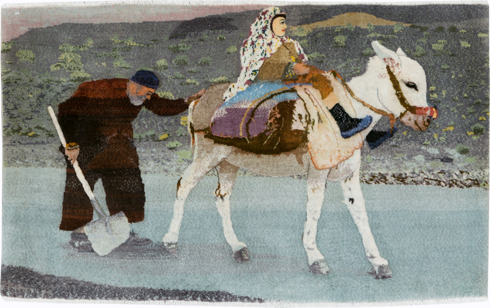 Vintage Pictorial Tabriz Rug, No.28313 - Galerie Shabab