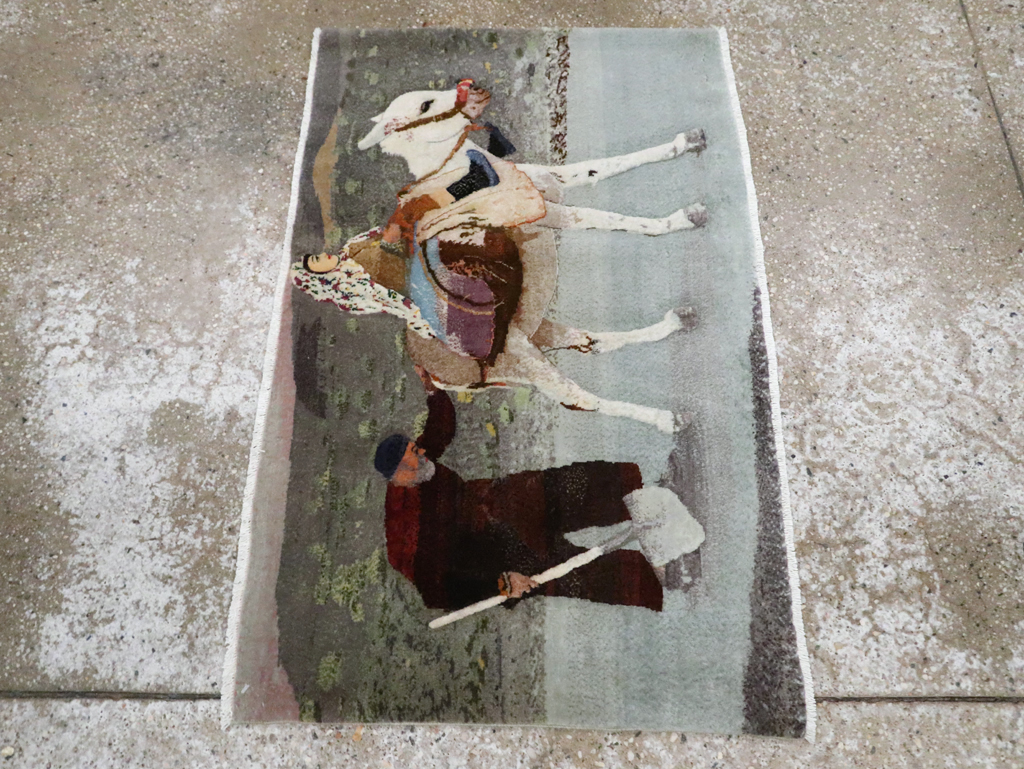 Vintage Pictorial Tabriz Rug, No.28313 - Galerie Shabab