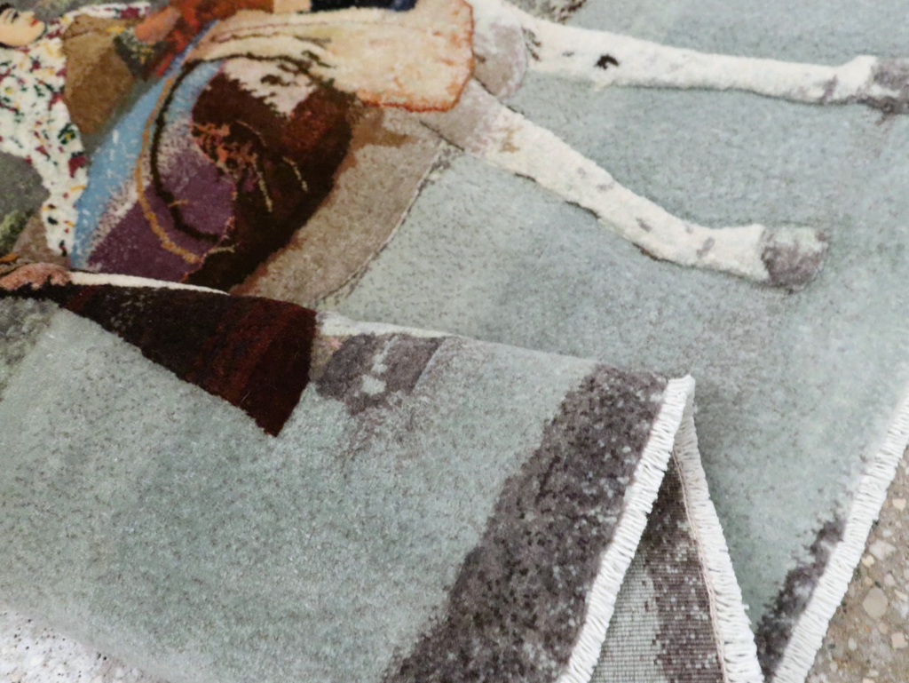 Vintage Pictorial Tabriz Rug, No.28313 - Galerie Shabab