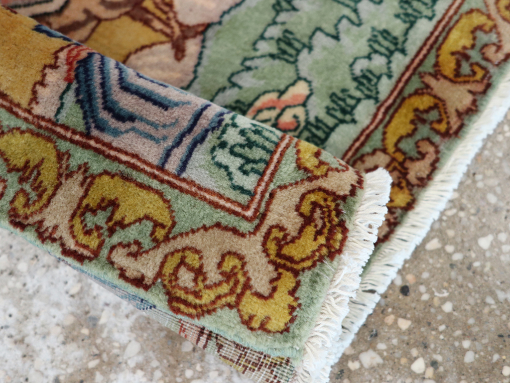 Vintage Persian Tabriz Pictorial Rug (Pair: 1 of 2), No.28316 - Galerie Shabab