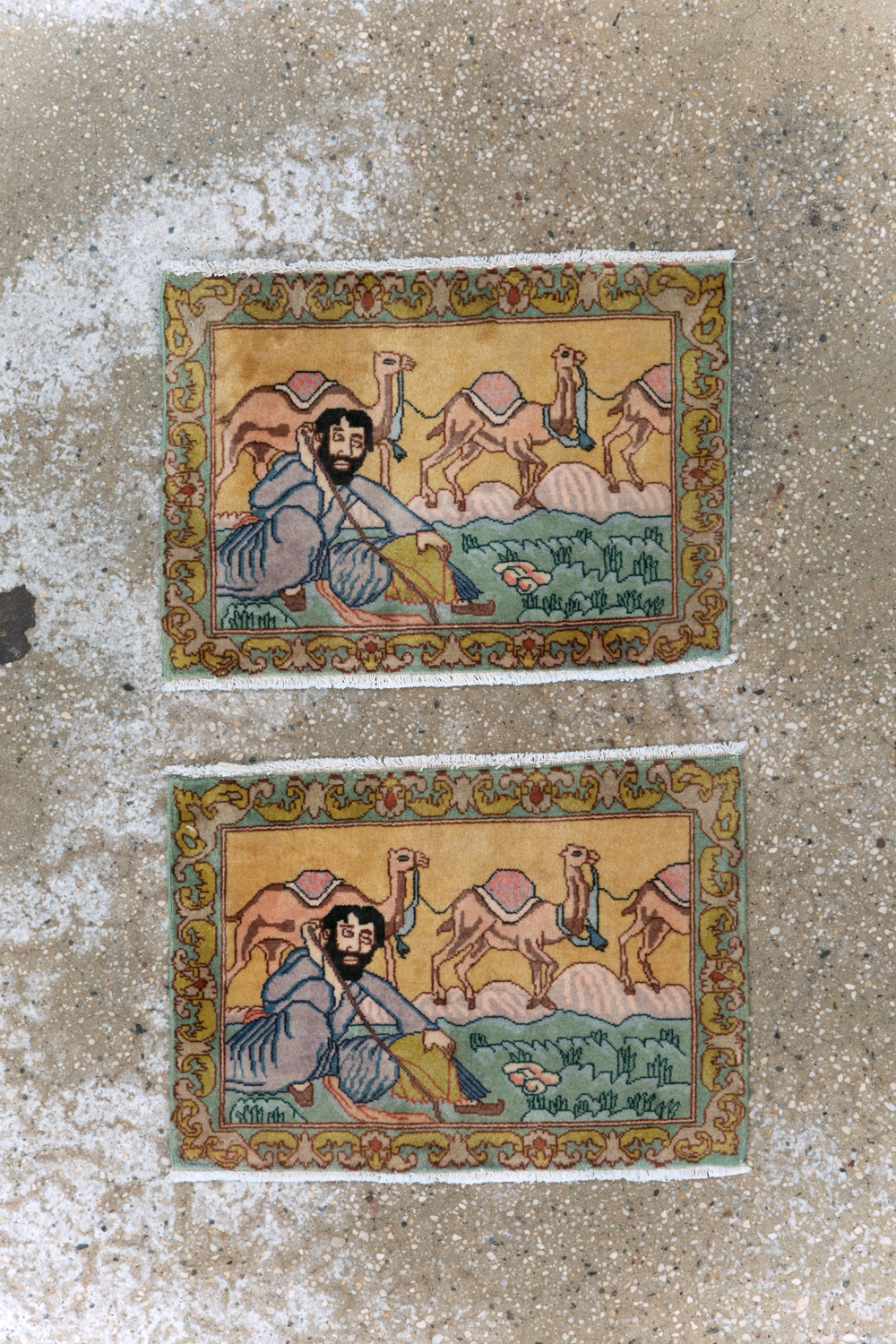 Vintage Persian Tabriz Pictorial Rug (Pair: 2 of 2), No.28317 - Galerie Shabab