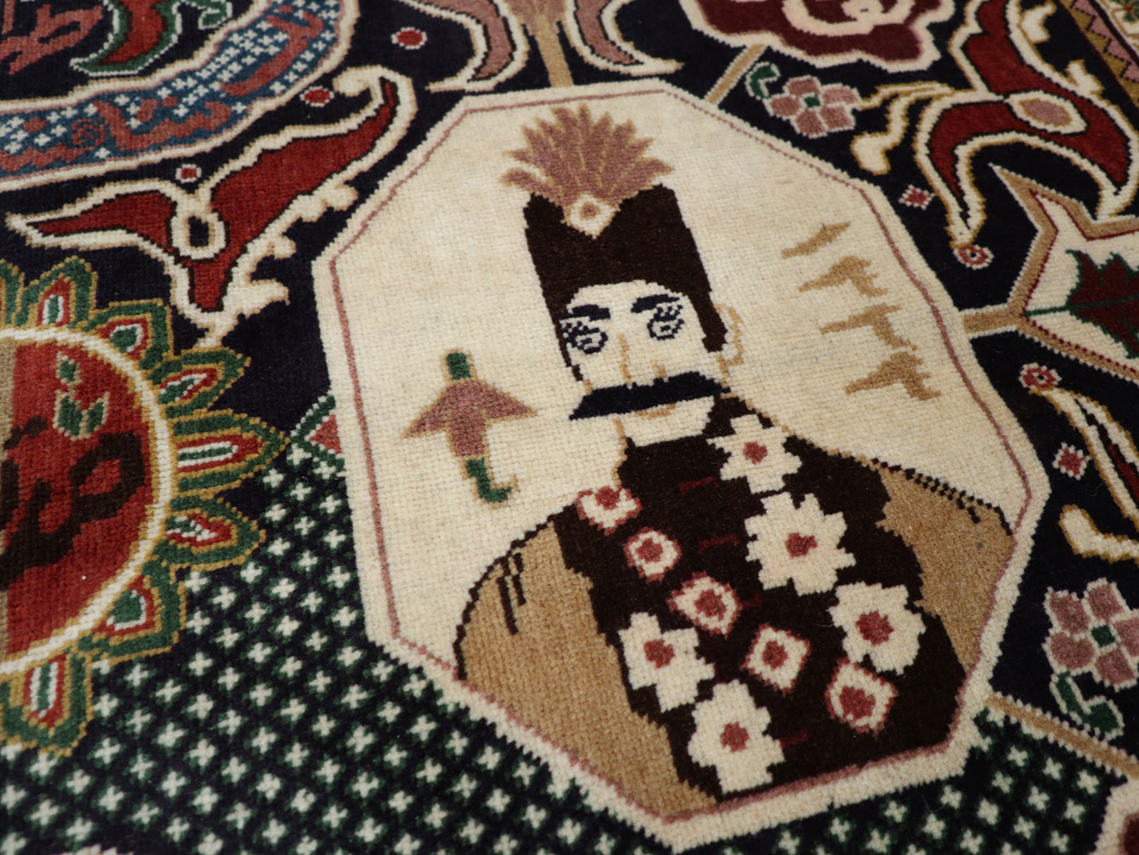 Vintage Persian Tabriz Pictorial Rug, No.28320 - Galerie Shabab