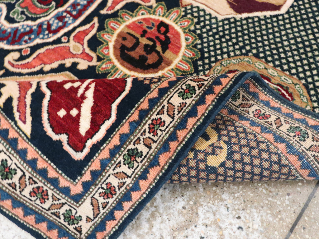 Vintage Persian Tabriz Pictorial Rug, No.28321 - Galerie Shabab