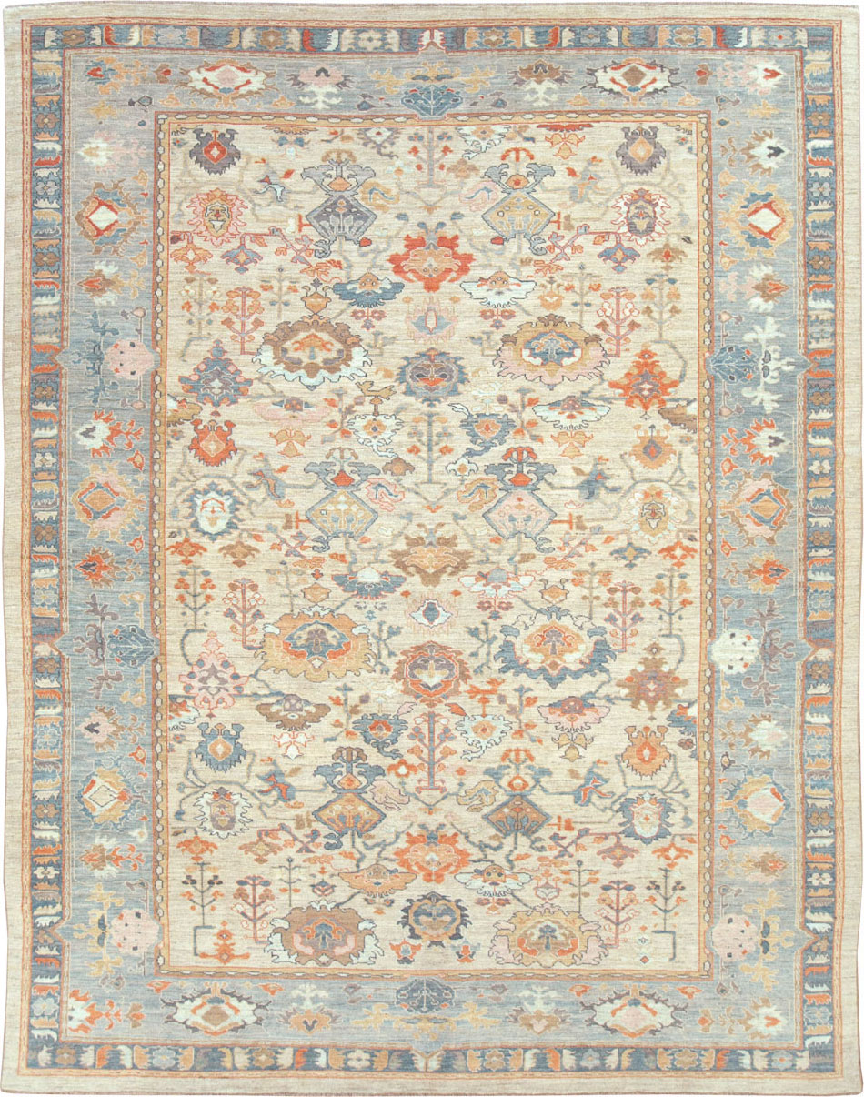 Modern Turkish Oushak Carpet, No.28328 - Galerie Shabab