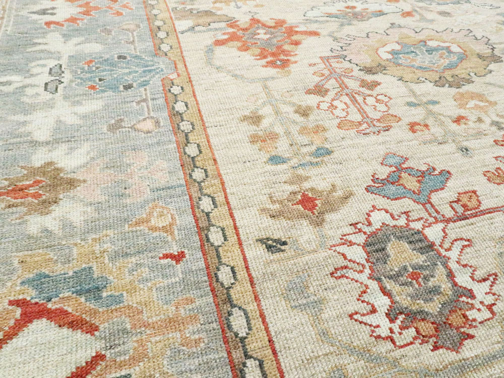 Modern Turkish Oushak Carpet, No.28328 - Galerie Shabab
