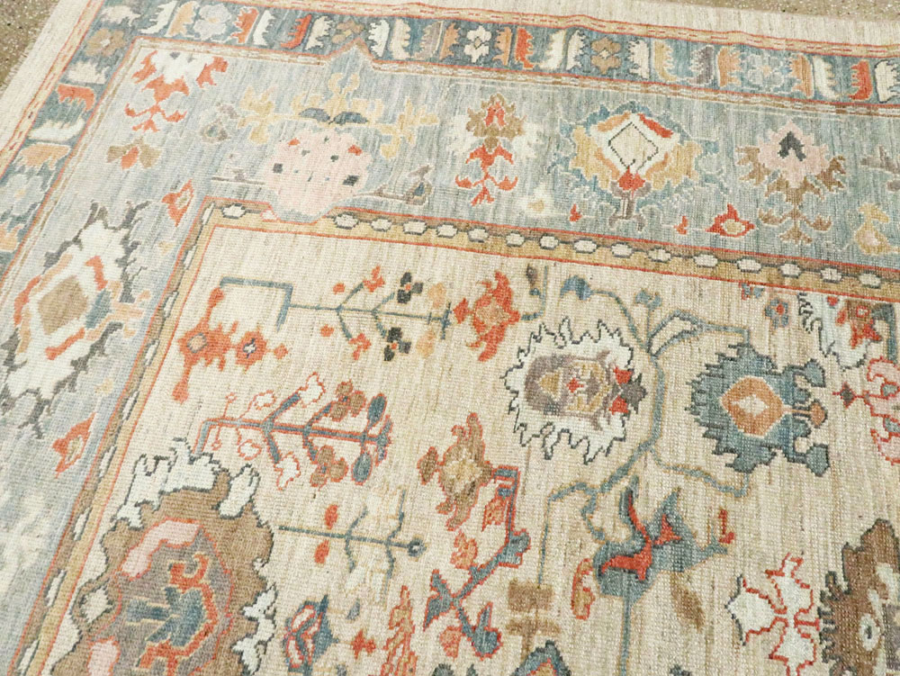 Modern Turkish Oushak Carpet, No.28328 - Galerie Shabab