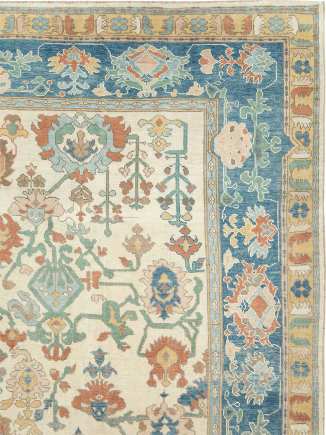 Modern Turkish Oushak Carpet, No.28329 - Galerie Shabab
