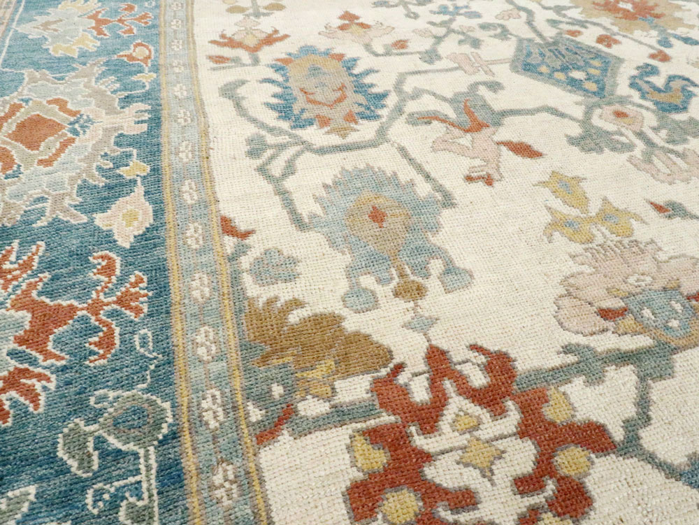 Modern Turkish Oushak Carpet, No.28329 - Galerie Shabab