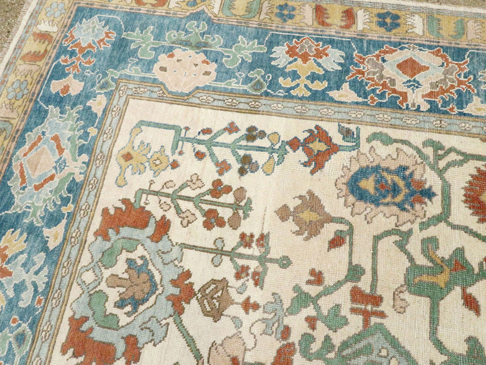 Modern Turkish Oushak Carpet, No.28329 - Galerie Shabab
