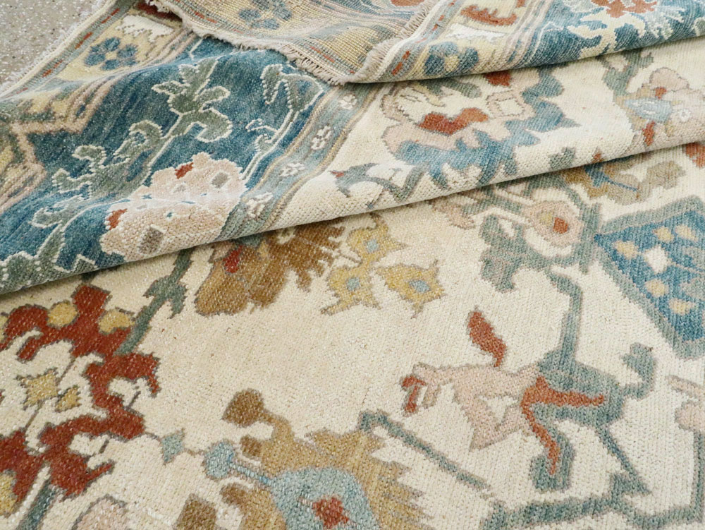 Modern Turkish Oushak Carpet, No.28329 - Galerie Shabab