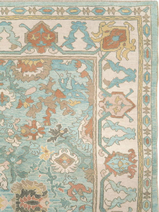Modern Turkish Oushak Small Room Size Carpet, No.28331 - Galerie Shabab