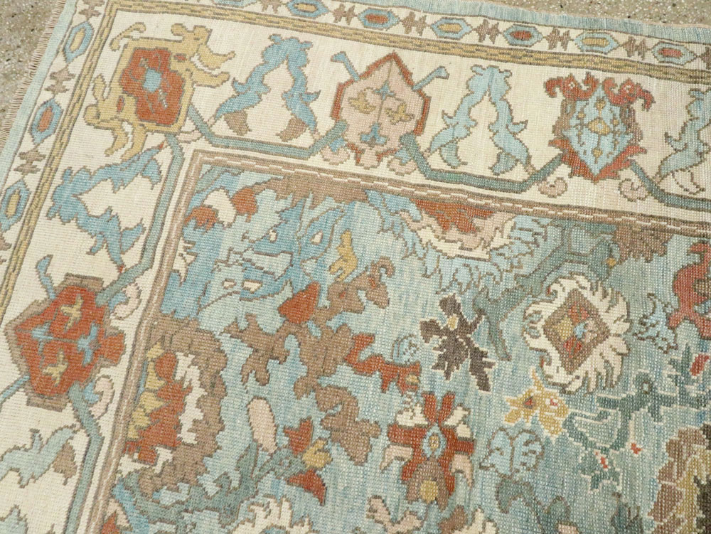 Modern Turkish Oushak Small Room Size Carpet, No.28331 - Galerie Shabab