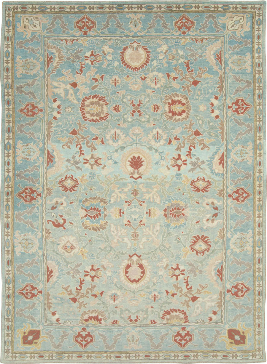 Modern Turkish Oushak Carpet, No.28332 - Galerie Shabab
