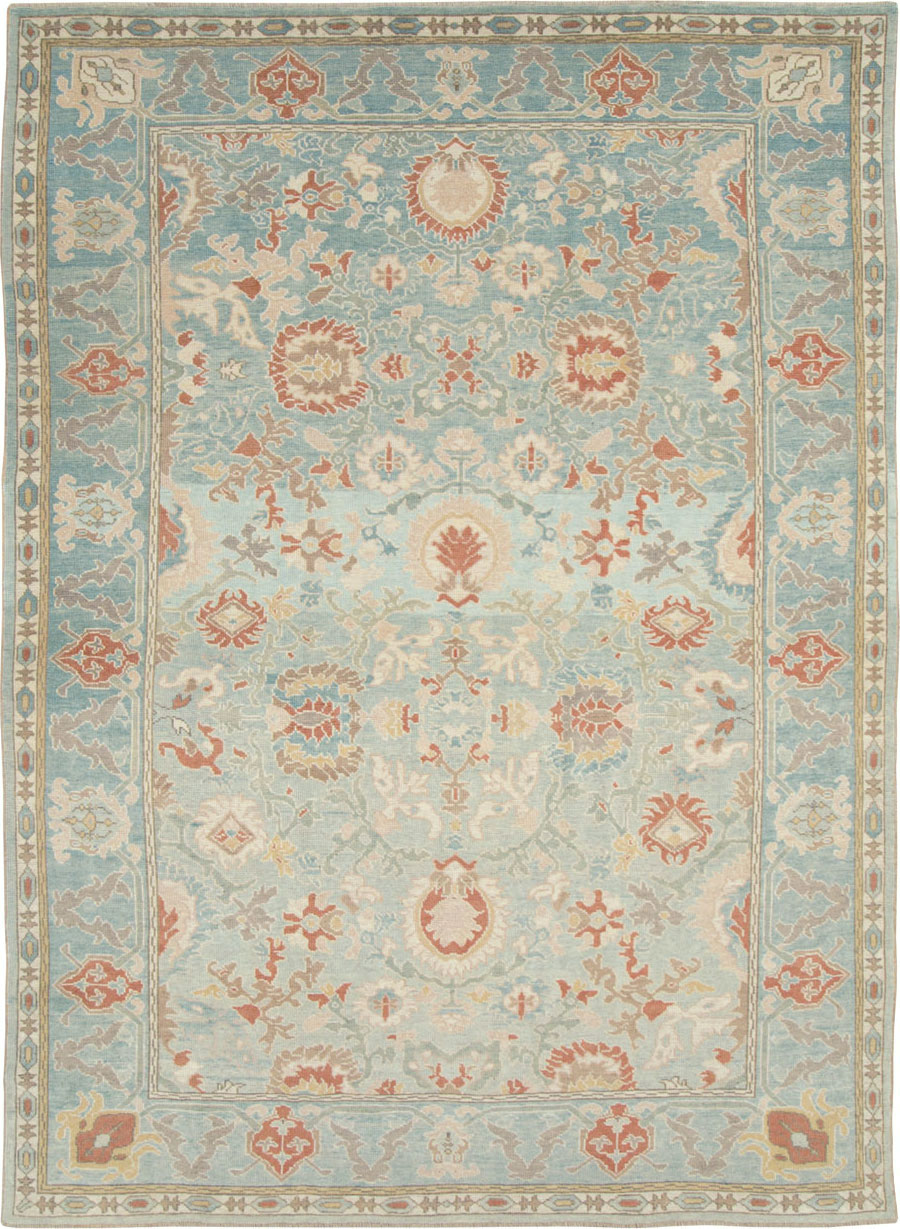Modern Turkish Oushak Carpet, No.28332 - Galerie Shabab