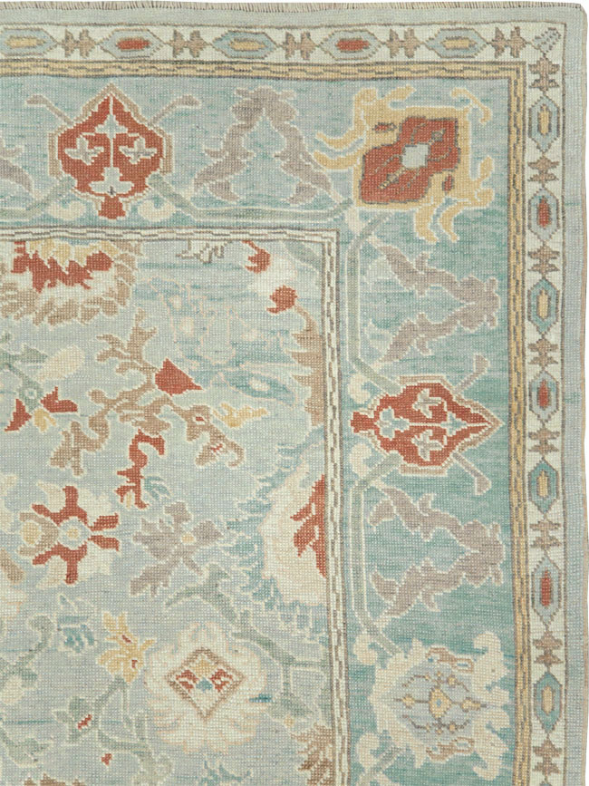 Modern Turkish Oushak Carpet, No.28332 - Galerie Shabab