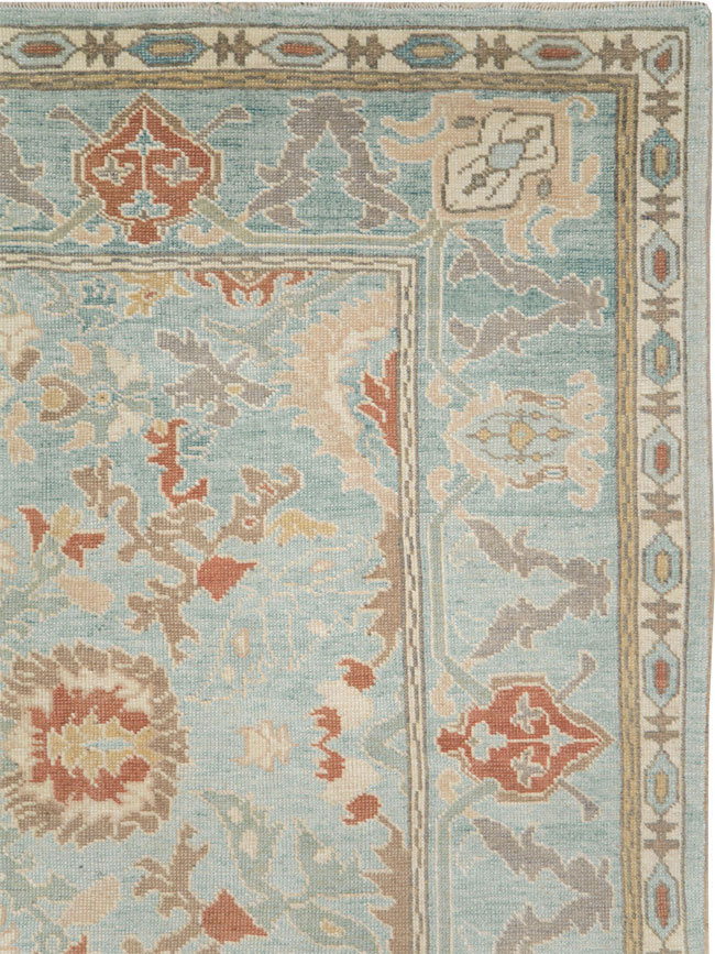 Modern Turkish Oushak Carpet, No.28332 - Galerie Shabab
