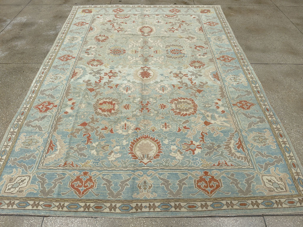 Modern Turkish Oushak Carpet, No.28332 - Galerie Shabab