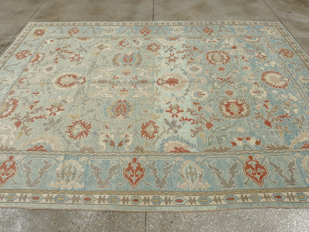 Modern Turkish Oushak Carpet, No.28332 - Galerie Shabab
