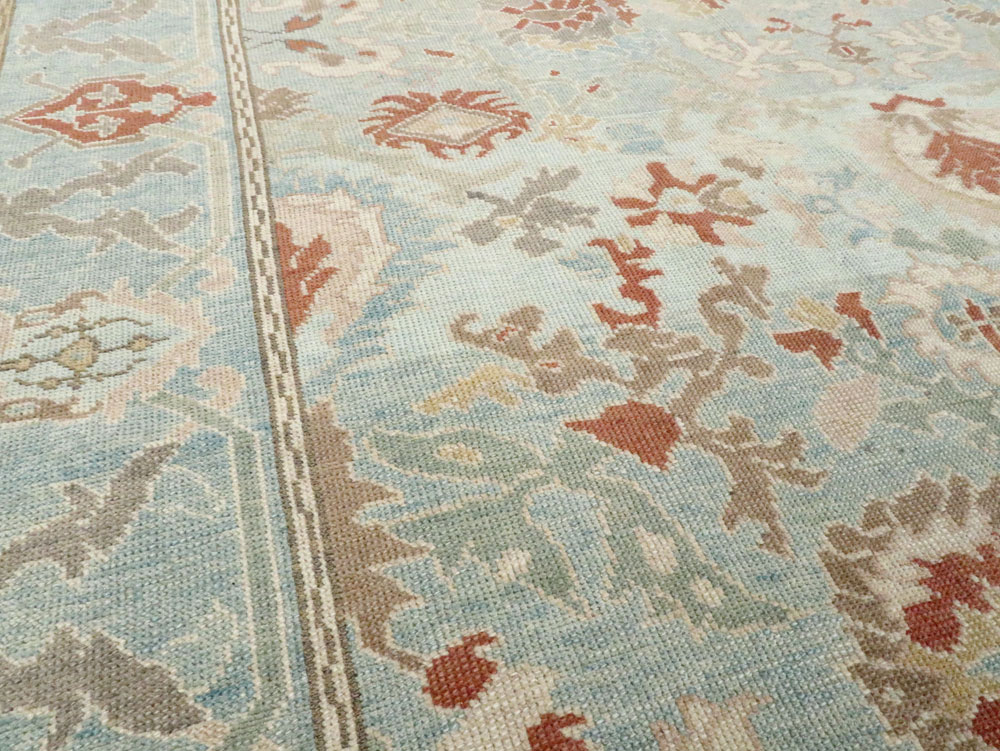 Modern Turkish Oushak Carpet, No.28332 - Galerie Shabab