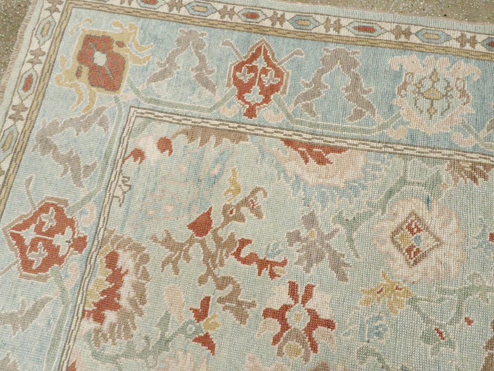 Modern Turkish Oushak Carpet, No.28332 - Galerie Shabab