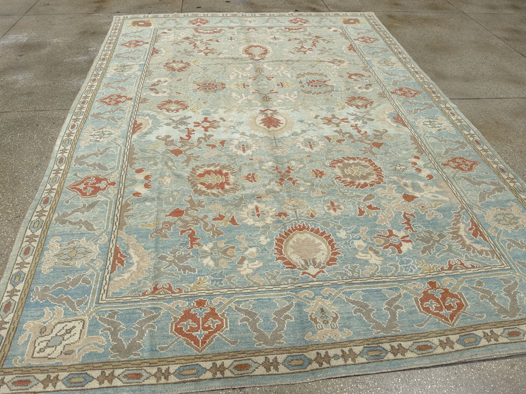 Modern Turkish Oushak Carpet, No.28332 - Galerie Shabab