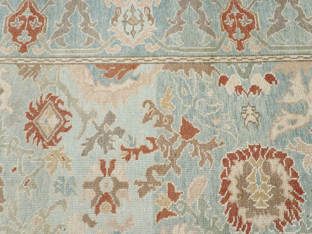 Modern Turkish Oushak Carpet, No.28332 - Galerie Shabab
