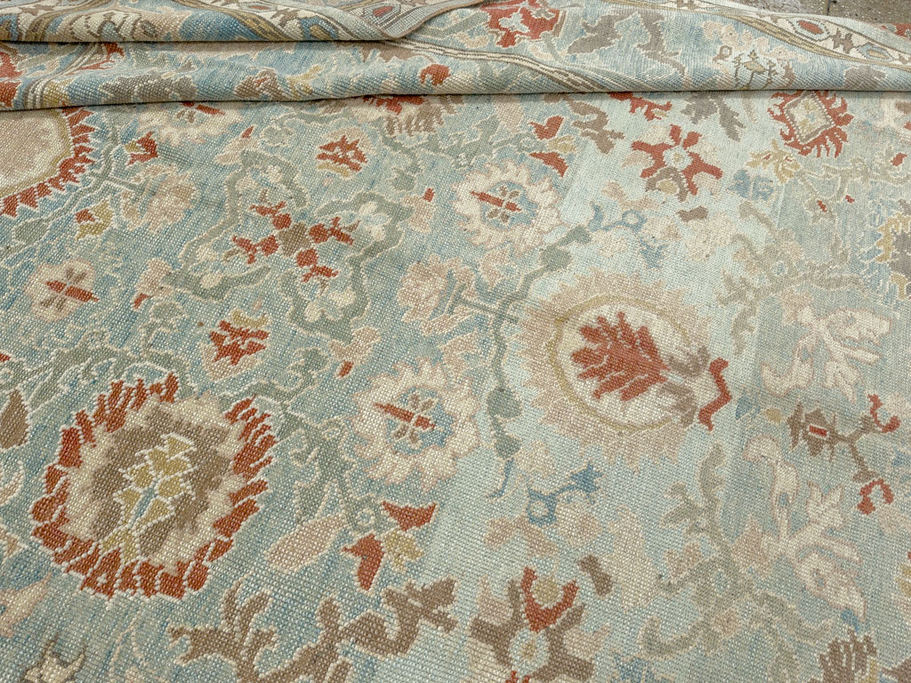 Modern Turkish Oushak Carpet, No.28332 - Galerie Shabab