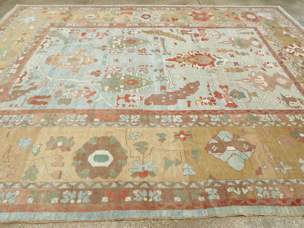Modern Turkish Oushak Carpet, No.28333 - Galerie Shabab