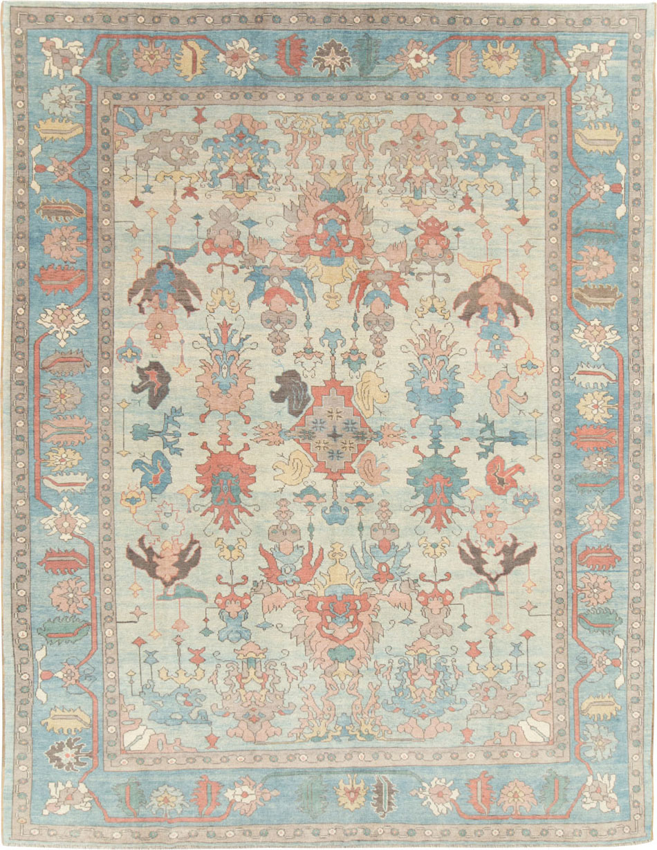 Modern Oushak Carpet, No.28335 - Galerie Shabab