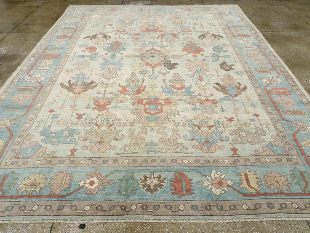 Modern Oushak Carpet, No.28335 - Galerie Shabab