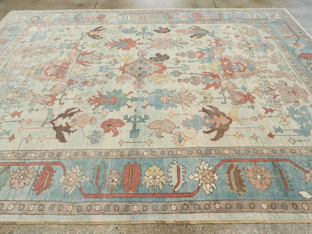 Modern Oushak Carpet, No.28335 - Galerie Shabab