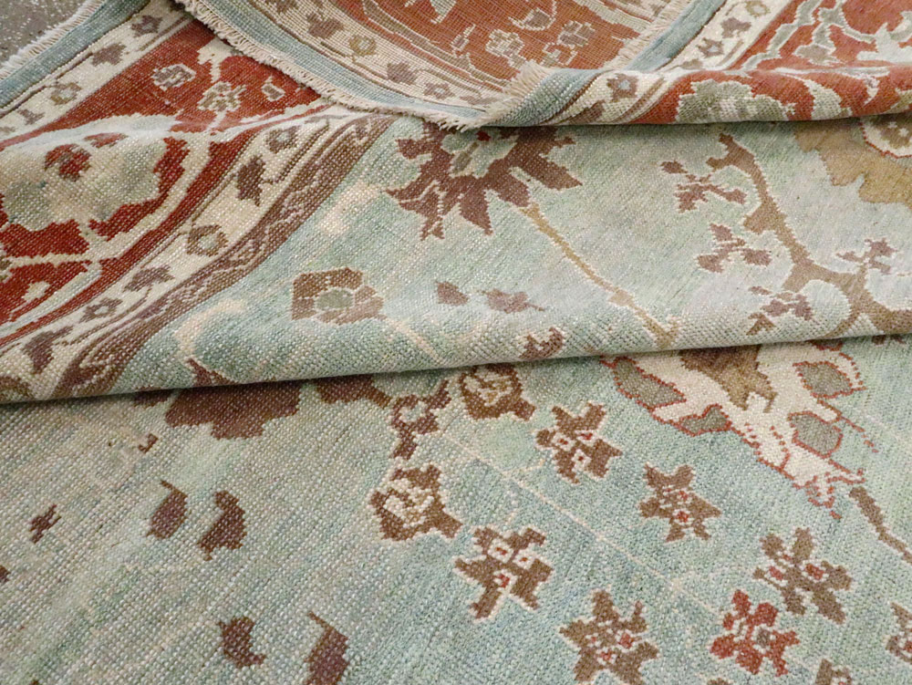 Modern Turkish Oushak Room Size Carpet, No.28336 - Galerie Shabab
