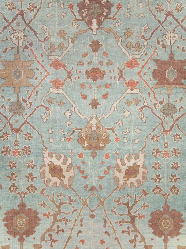 Modern Turkish Oushak Room Size Carpet, No.28336 - Galerie Shabab