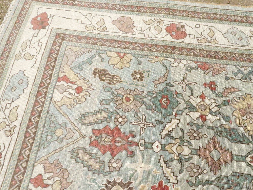 Contemporary Turkish Oushak Room Size Carpet, No.28337 - Galerie Shabab