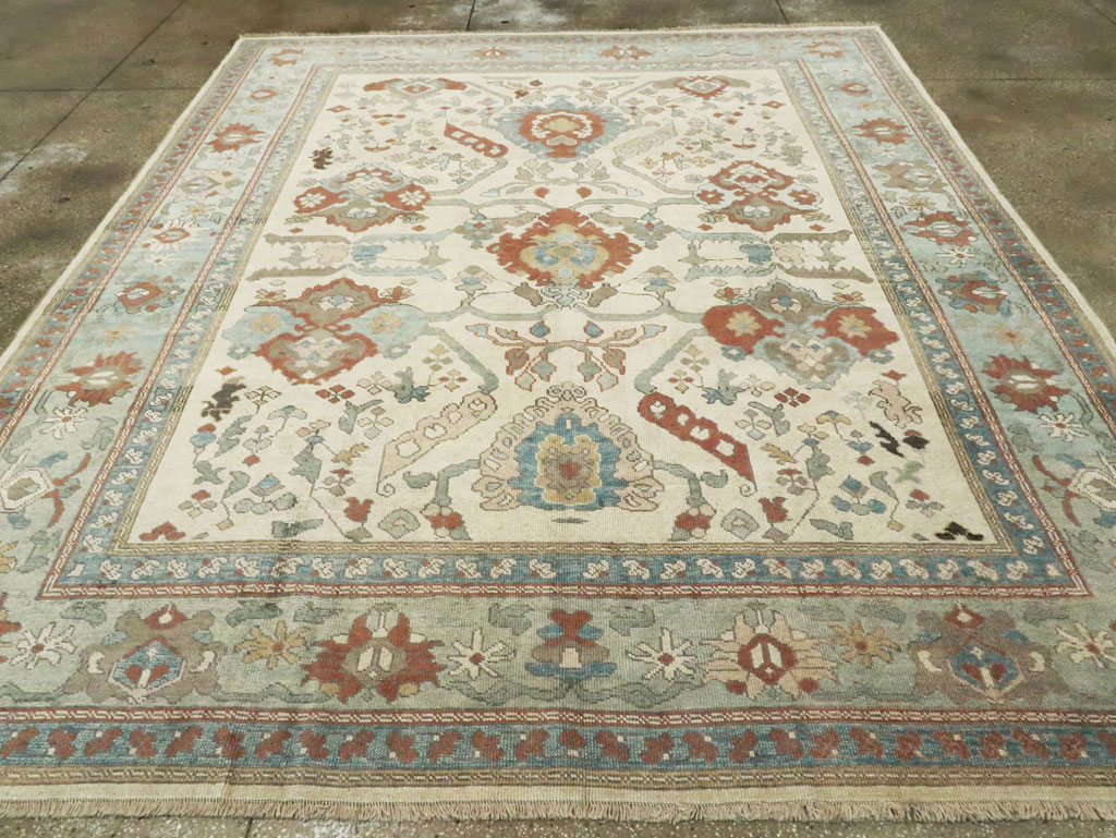 Modern Turkish Oushak Carpet, No.28338 - Galerie Shabab