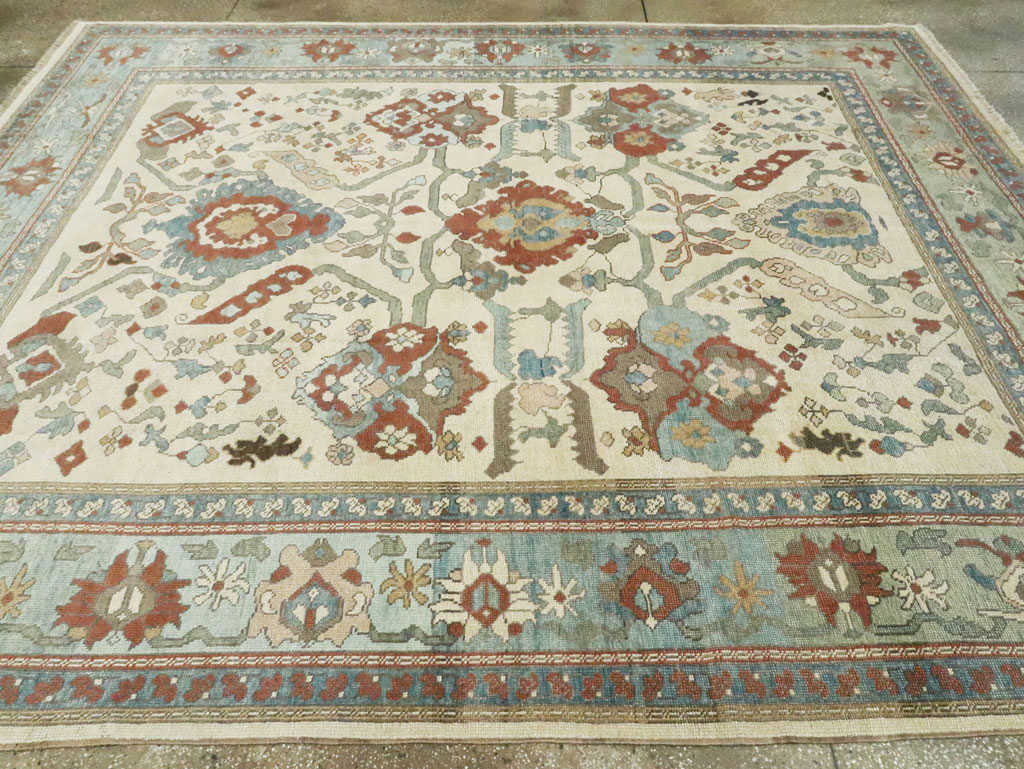 Modern Turkish Oushak Carpet, No.28338 - Galerie Shabab