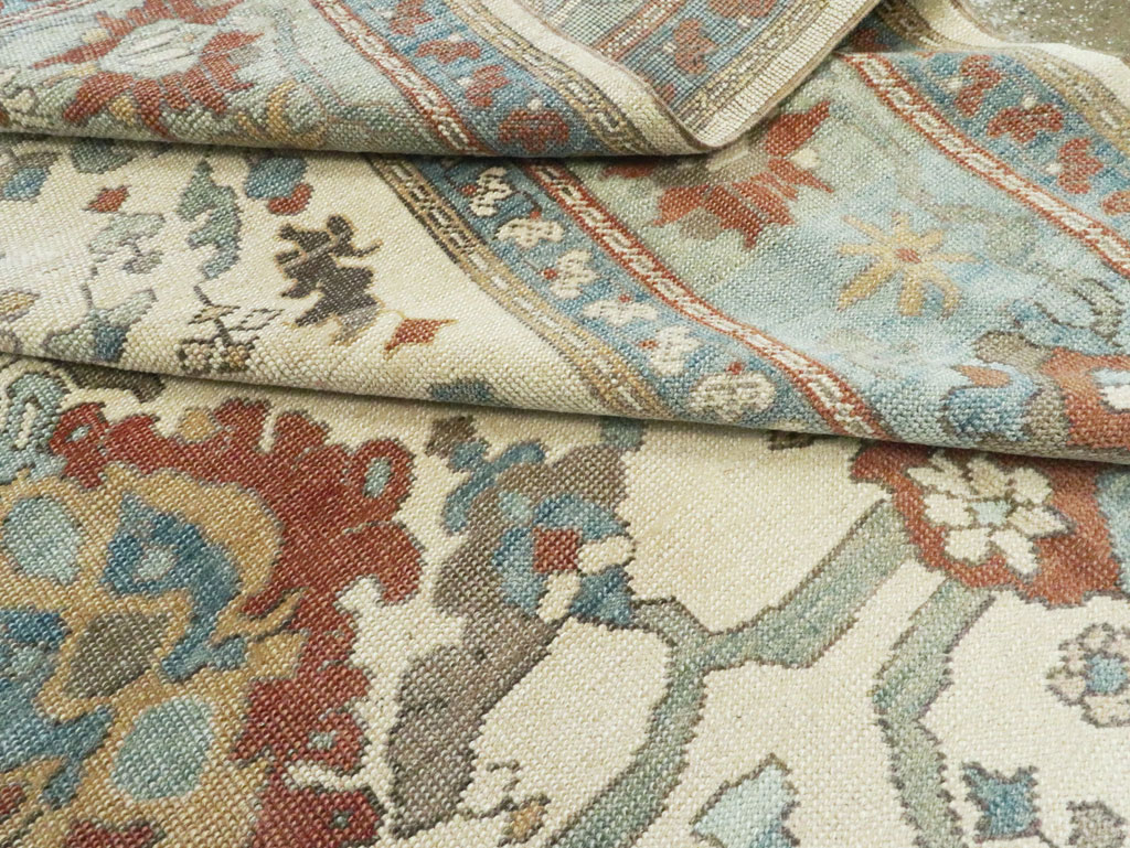 Modern Turkish Oushak Carpet, No.28338 - Galerie Shabab