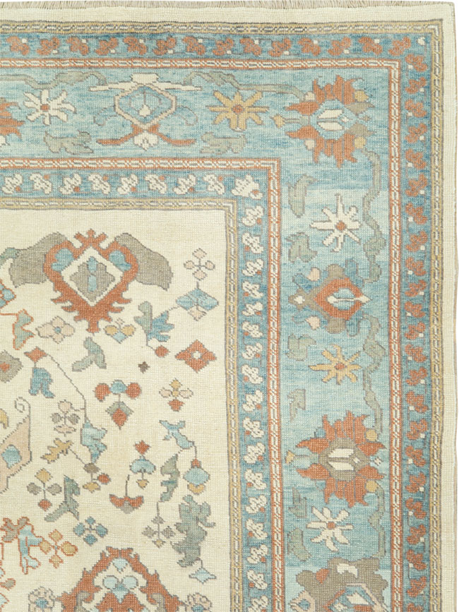 Modern Turkish Oushak Carpet, No.28338 - Galerie Shabab