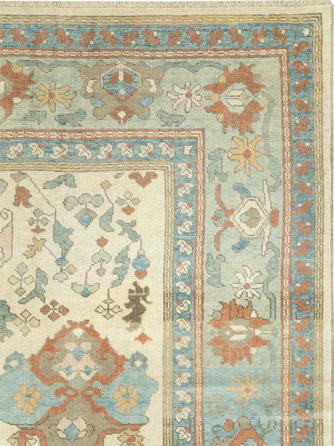 Modern Turkish Oushak Carpet, No.28338 - Galerie Shabab
