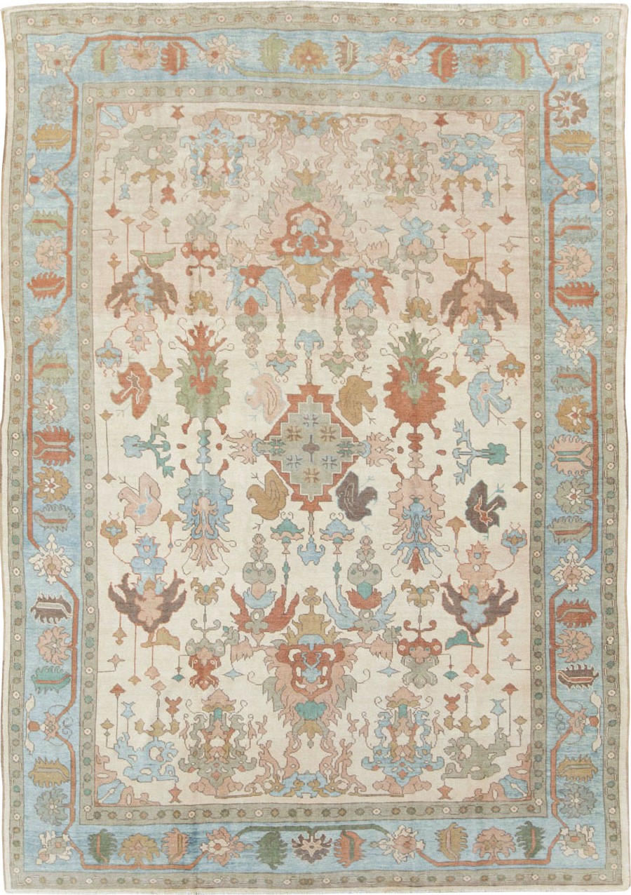 Contemporary Turkish Oushak Room Size Carpet, No.28339 - Galerie Shabab