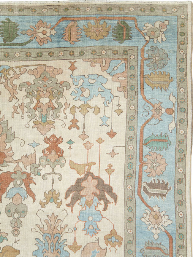 Contemporary Turkish Oushak Room Size Carpet, No.28339 - Galerie Shabab