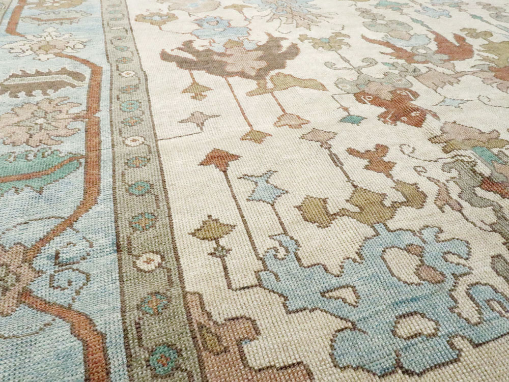 Contemporary Turkish Oushak Room Size Carpet, No.28339 - Galerie Shabab