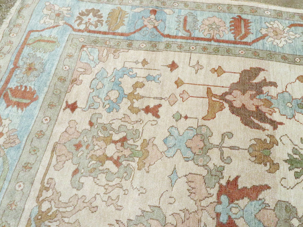 Contemporary Turkish Oushak Room Size Carpet, No.28339 - Galerie Shabab