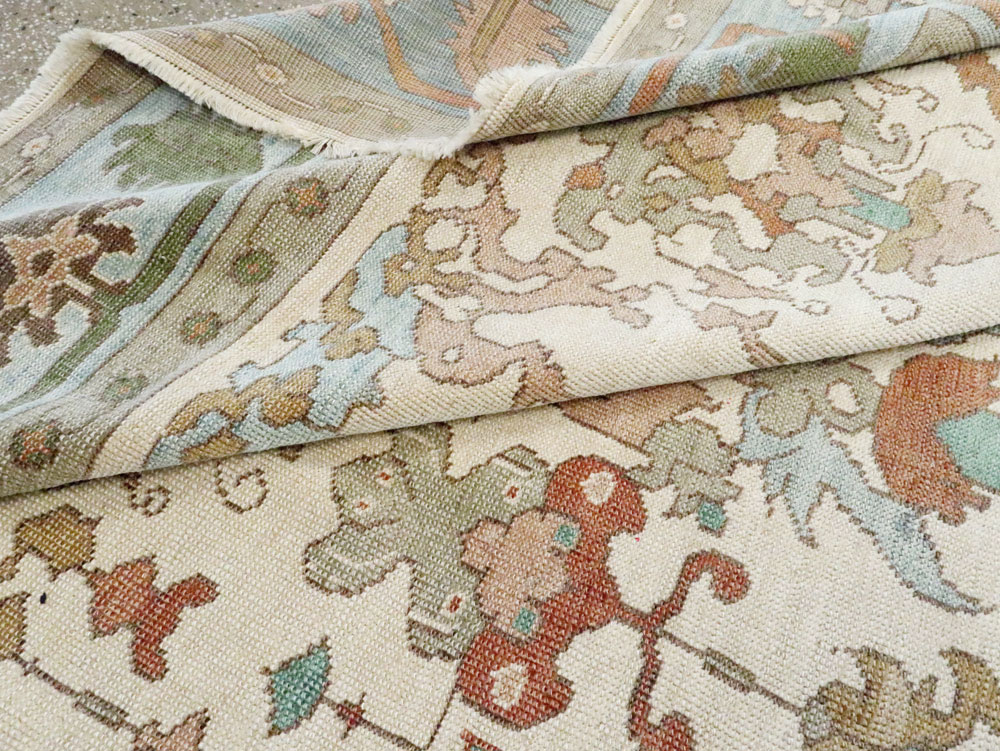 Contemporary Turkish Oushak Room Size Carpet, No.28339 - Galerie Shabab